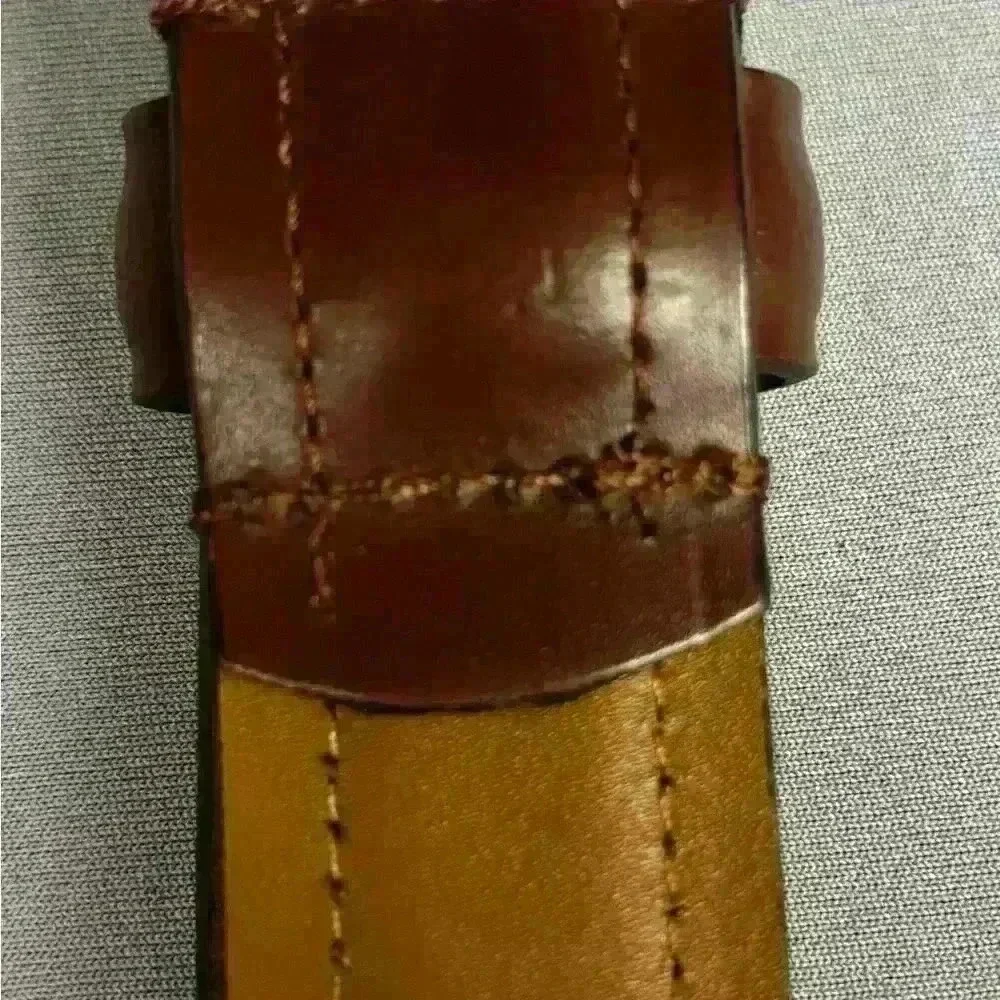 Men's 40 x 1 inch Chaps Leather Belt in Cognac in